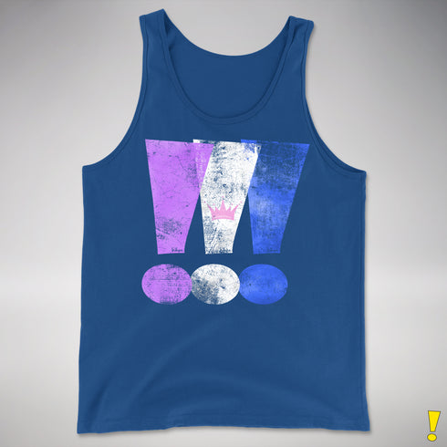 Drag Pride Grunge Exclamation Points Premium Tank Top - Royal Blue